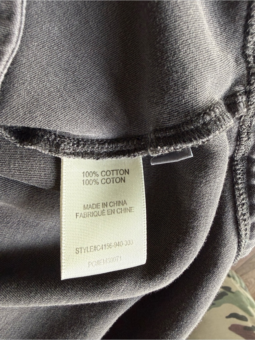 Cloth & Stone 100% Cotton Crewneck Muscle Tee in Washed Dark Charcoal Gray XS - Picture 6 of 9